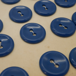 フランスプラスチック丸ボタン（ブルーL） 3個セット 4枚目の画像