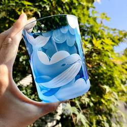 メロウグラスさんの青いお月様の作品 Mellow glass 青い月の作品 Mellow glass 青い月の作品 工芸品