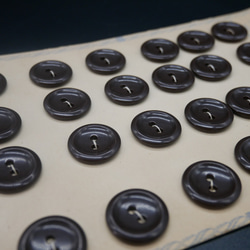 フランスプラスチック丸ボタン（ダークブラウンM） 3個セット 9枚目の画像