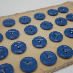 フランスプラスチック丸ボタン（ブルーM） 3個セット 5枚目の画像