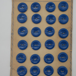フランスプラスチック丸ボタン（ブルーM） 3個セット 2枚目の画像
