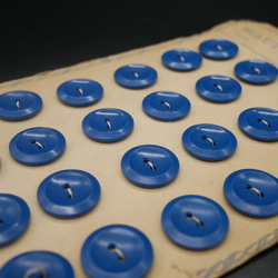 フランスプラスチック丸ボタン（ブルーM） 3個セット 9枚目の画像