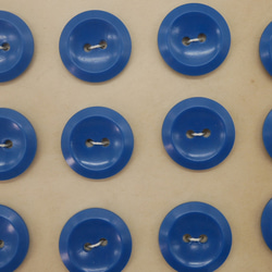フランスプラスチック丸ボタン（ブルーM） 3個セット 3枚目の画像