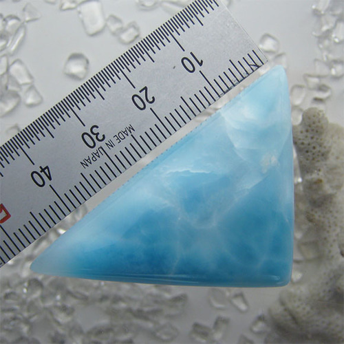 ラリマー　ルーススラブ 透け感優秀☆ラリマー ルース s404 天然石 Funky garuda stone