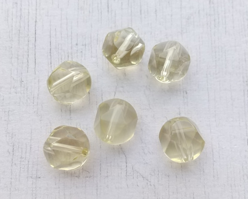 8mm 2粒】高品質 レモンクォーツ ファセット 天然石 ROSE 通販