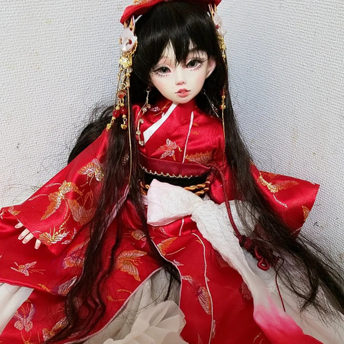 日本人形 赤と白の伝統衣装 楽天市場】久月監製 日本人形（花嫁人形） 10号 【花嫁（赤