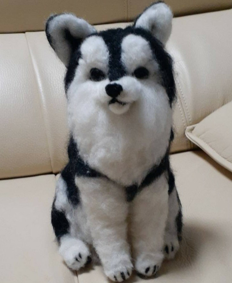 羊毛フェルト オーダー 「リアルで可愛いワンちゃん」シベリアン