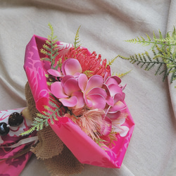 プルメリア(ピンク)の花束 2枚目の画像