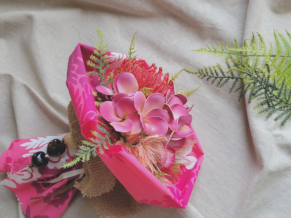 プルメリア(ピンク)の花束 2枚目の画像