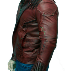 羊革・キルト袖と肩付いた羊革のライダースジャケット Sheep Leather Rider Waxed Jacket 6枚目の画像