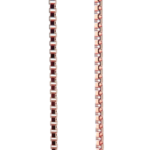 ベネチアンチェーン 10金ネックレス（8面ダイヤカット）ピンクゴールド【K10PG】全長40㎝~45㎝　調整スライド付き 12枚目の画像
