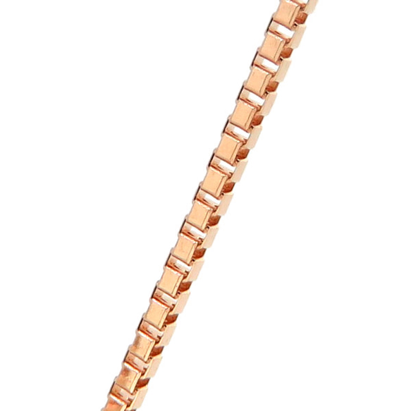ベネチアンチェーン 10金ネックレス（8面ダイヤカット）ピンクゴールド【K10PG】全長40㎝~45㎝　調整スライド付き 7枚目の画像