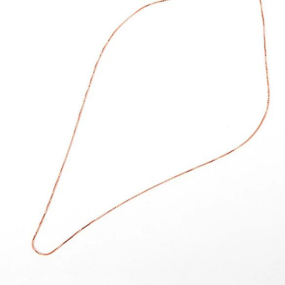 ベネチアンチェーン 10金ネックレス（8面ダイヤカット）ピンクゴールド【K10PG】全長40㎝~45㎝　調整スライド付き 5枚目の画像