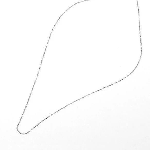 ベネチアンチェーン 10金ネックレス（8面ダイヤカット）ホワイトゴールド【K10WG】全長40㎝~45㎝　調整スライド付 5枚目の画像