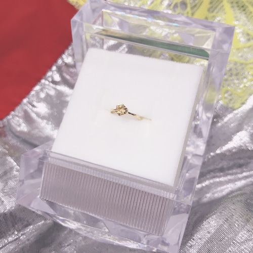 11月 シトリントパーズ K18 ベビーリング 出産祝い　誕生日プレゼント K18 ベビーリング 11月 シトリントパーズ 出産祝い ネックレス