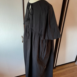 新品　綿麻ワンピース　フリーサイズ　厚め 3枚目の画像