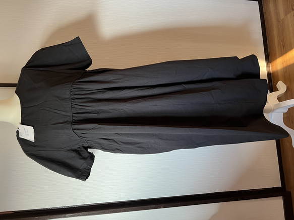 新品　綿麻ワンピース　フリーサイズ　厚め 8枚目の画像