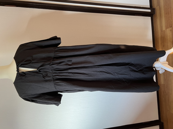 新品　綿麻ワンピース　フリーサイズ　厚め 6枚目の画像