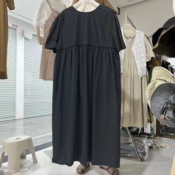 新品　綿麻ワンピース　フリーサイズ　厚め 1枚目の画像