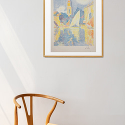 ポール・シニャック、海、風景画、ポスター、サントロペの港、きれいな色目でインテリアコーディネート、印象派【S-0124】 8枚目の画像