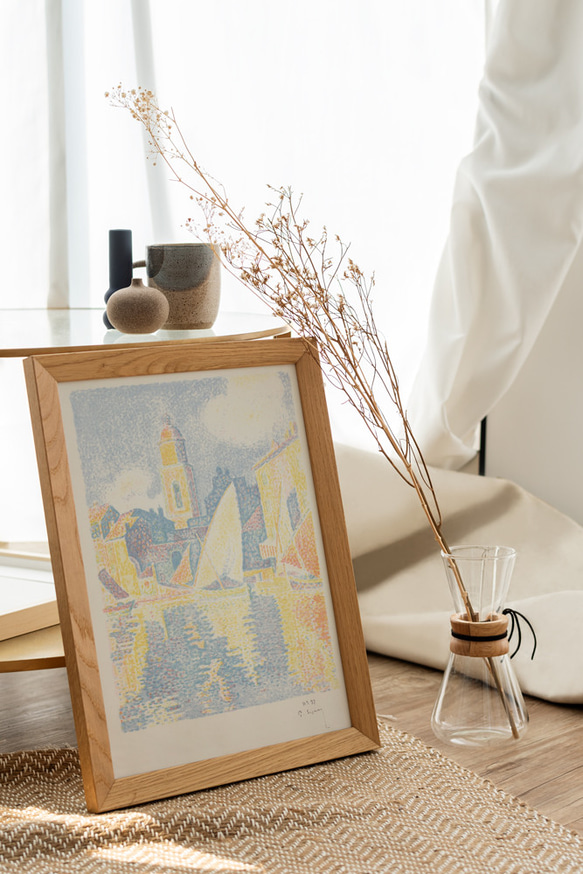 ポール・シニャック、海、風景画、ポスター、サントロペの港、きれいな色目でインテリアコーディネート、印象派【S-0124】 5枚目の画像