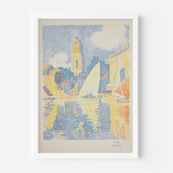 ポール・シニャック、海、風景画、ポスター、サントロペの港、きれいな色目でインテリアコーディネート、印象派【S-0124】 3枚目の画像