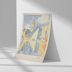 ポール・シニャック、海、風景画、ポスター、サントロペの港、きれいな色目でインテリアコーディネート、印象派【S-0124】 11枚目の画像