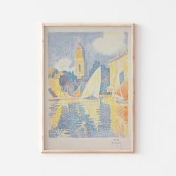ポール・シニャック、海、風景画、ポスター、サントロペの港、きれいな色目でインテリアコーディネート、印象派【S-0124】 4枚目の画像