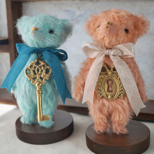 作家様製 モヘアのテディベア モヘアのベアspecial edition~star festival~ ぬいぐるみ Tegu & Chiro