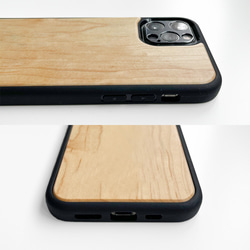 【名入れ可能】トラ猫 (正面) 衝撃吸収タイプ 木製 iPhoneケース 10枚目の画像