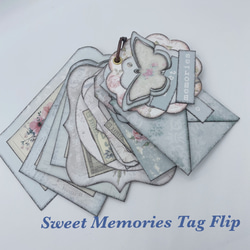H16 Sweet Memories タグフリップ　タグ　ジャンクジャーナル 1枚目の画像