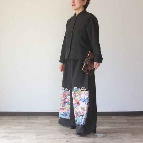 着物リメイクオーダー】セットアップ スタンドカラージャケット