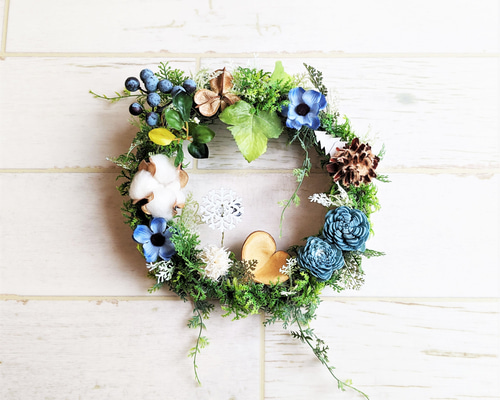 玄関ドアリース オータム ＆ クリスマスリース 秋リース、クリスマス