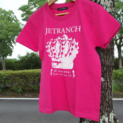王冠ティアラTシャツ　ピンク　着やすい　プレゼント　ペア　アウトドア　カワイイ　カットソー　半袖 3枚目の画像