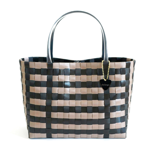 R. 　WOVEN ストライプ かごバッグ ベースBASE かご かごバッグ トートバッグ ハンドバッグ 小さめ