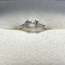 リング空枠 トリニティ オーバル643H シルバー 指輪・リング