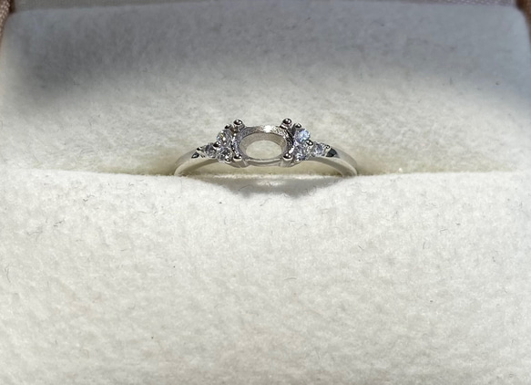 リング空枠 トリニティ オーバル643H シルバー 指輪・リング