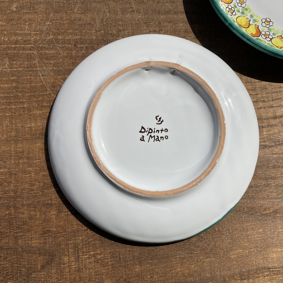 丸皿 16cm  LIS019 マヨリカ焼き イタリア陶器 レモン柄　 7枚目の画像