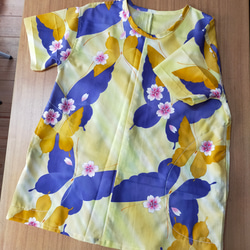 着物、浴衣リメイク／チュニック＆バルーンパンツ★フリーサイズ★セットアップ 浴衣リメイクチュニック