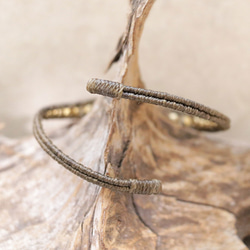 セラフィナイトとリバーストーン天然石マクラメブレスレットmacb014エスニックアジアンエキゾチックなアクセサリー 4枚目の画像