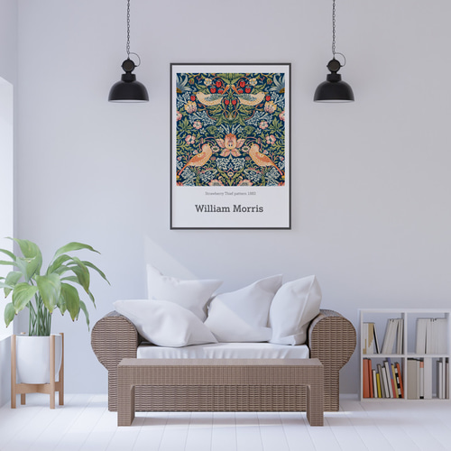 ウィリアム モリス、「イチゴ泥棒」リビング、キッチン等、お部屋を