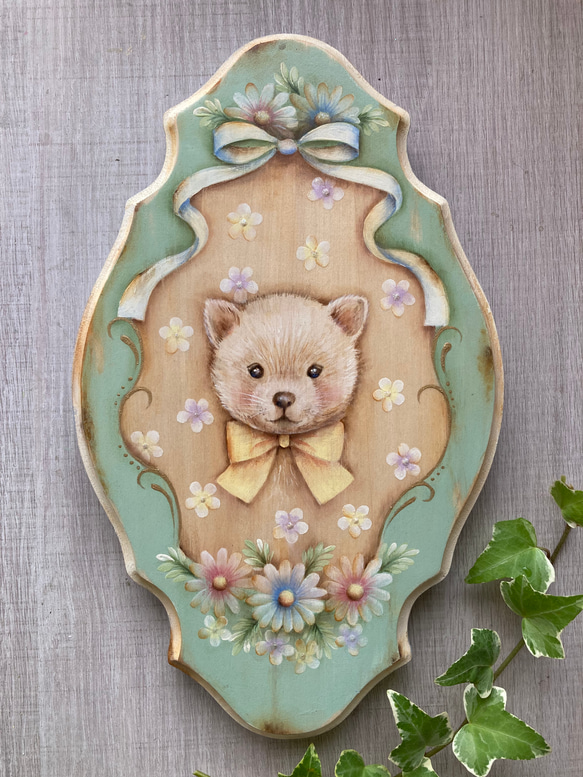 トールペイント作品壁掛け絵画アクリル