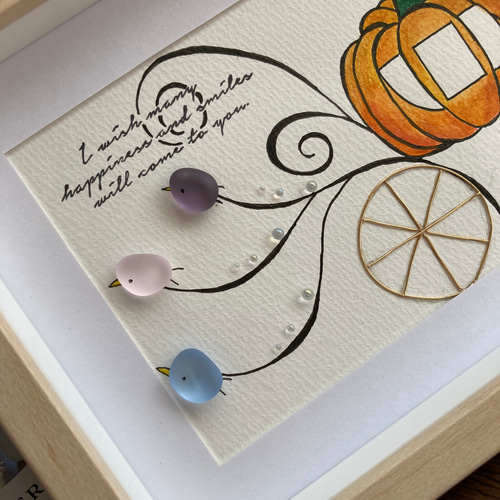 シーグラスアート　♡空から舞い降るイースター♡FlowerEgg シーグラスアート 素敵な門出 その他アート Jupiter. 33333 通販