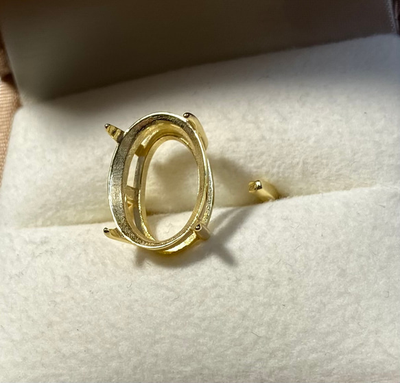 リング空枠 ノーブル オーバル1612V ゴールド サイズフリー 指輪