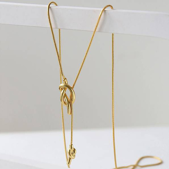 knot long necklace R4N007 2枚目の画像