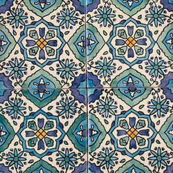 チュニジアタイル　優しいブルーが合わさってさわやかに　ガルビ0788 2枚目の画像
