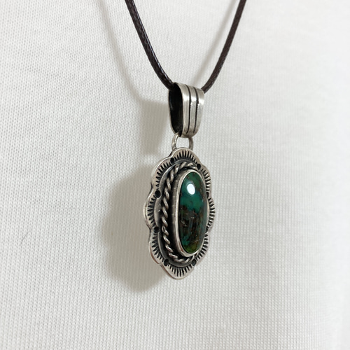 ターコイズマウンテン トルコ石 シルバーネックレス ペンダント