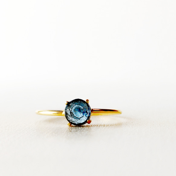 (9.5号) モスカイヤナイト　インディゴブルーカイヤナイト　リング モスカイヤナイトリング ＊ Moss Kyanite Ring b - NATSU WORKS