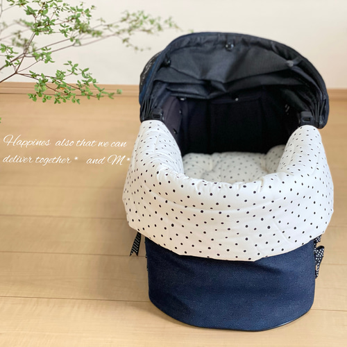 ペットカート用クッション☆Ｌサイズセット☆ドット柄 Amazon.co.jp: nervousrhinos ペットカート クッション あごのせ