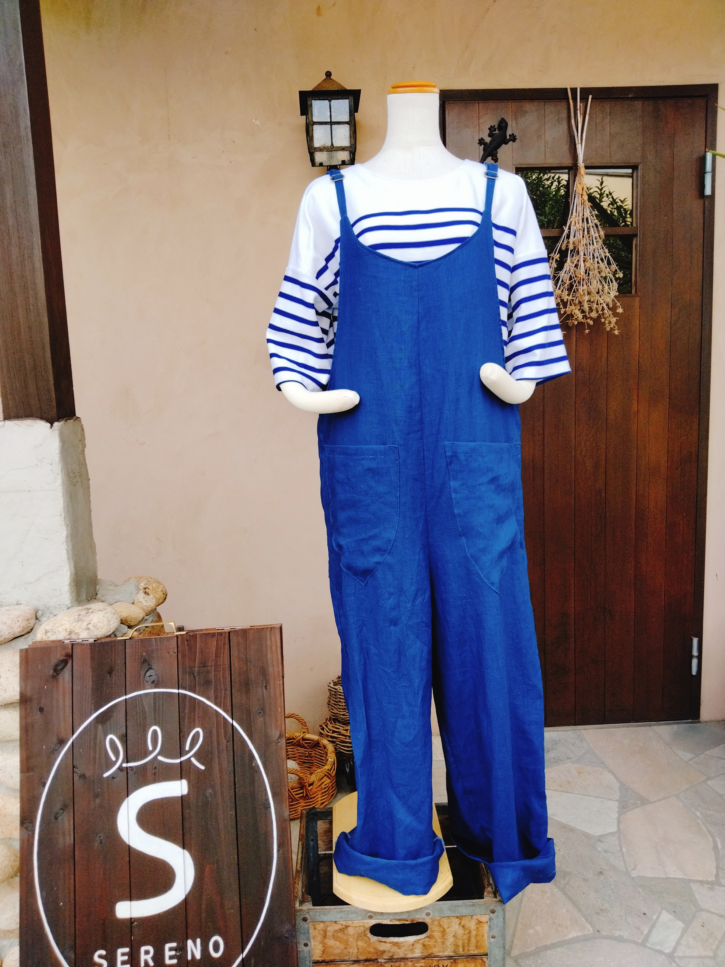 リネンキャミサロペット